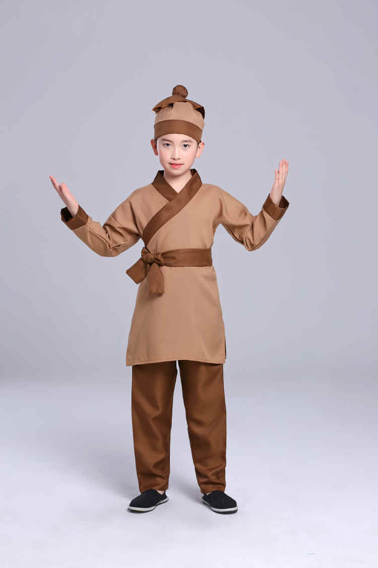 小憨鹿儿童古代平民百姓掌柜小二伙计佣人车夫管家表演服景阳冈店小二