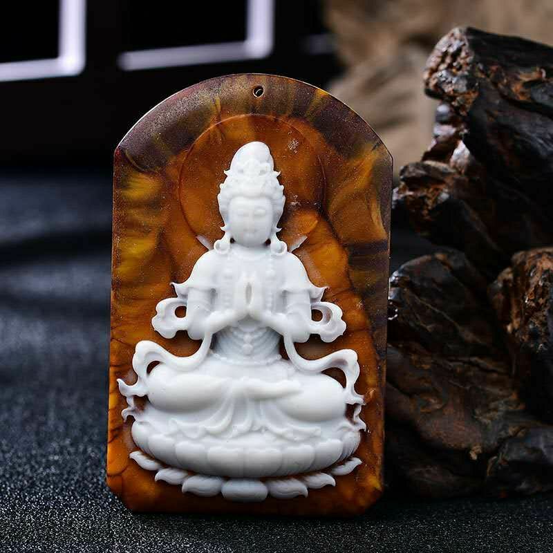 家居龙涎香吊坠龙涎香观音吊坠虎牌佛牌山水项链毛衣链男女护身符吊坠