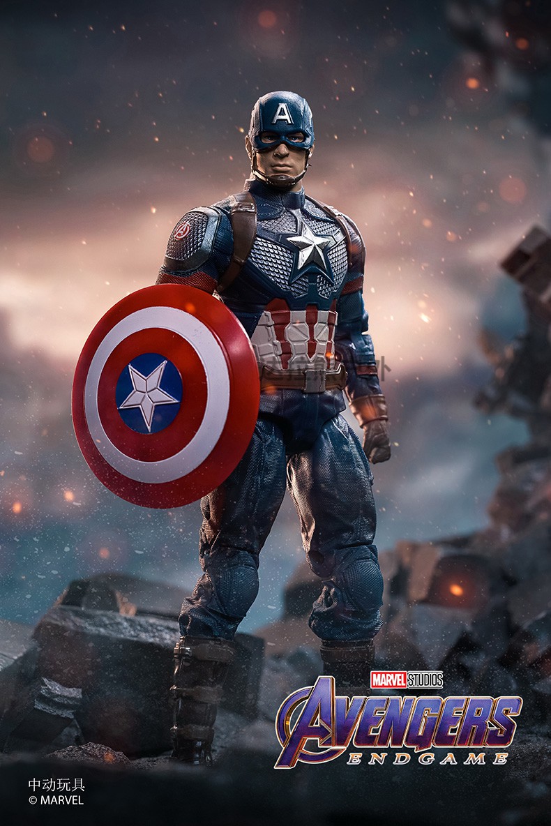 万代中动蜘蛛侠玩具漫威复仇者联盟钢铁侠公仔摆件美国队长绿巨人7寸