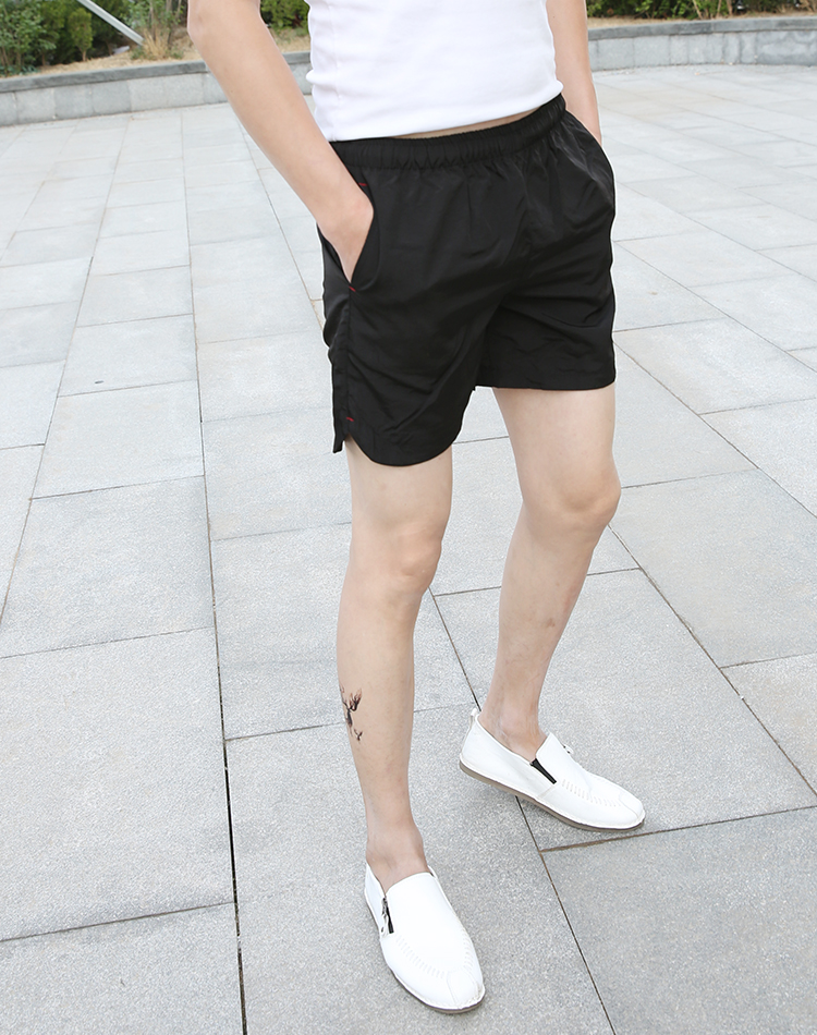 三分裤男夏季精神小伙短裤男修身外穿三分裤网红沙滩裤潮流大裤衩速干