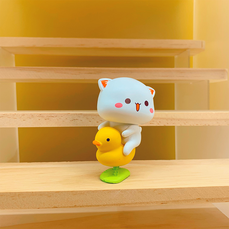 蜜桃猫手办 蜜桃猫第二弹盲盒让爱先行系列2代 可爱猫咪潮玩摆件女生