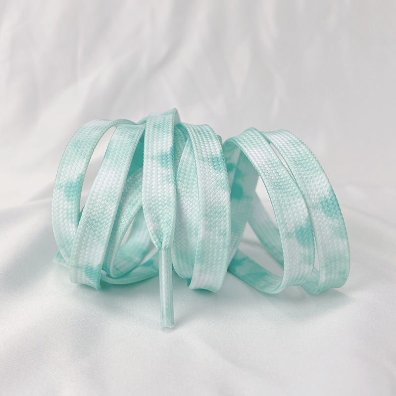 童幻鹿af1空军一号扎染鞋带渐变运动篮球鞋白色男女款帆布绳彩色扁平