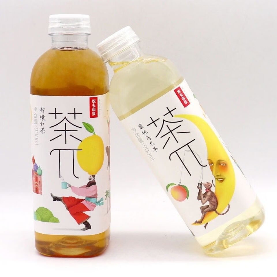 π 900ml/瓶整箱果味饮料柠檬红茶蜜桃乌龙茶 900ml柠檬红茶12瓶