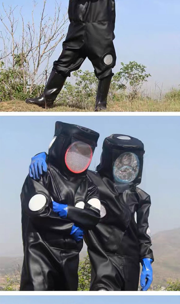 米黛龙马蜂衣服加厚透气专用全套带胡蜂防蜂衣连体蚂蜂衣抓马蜂服 13