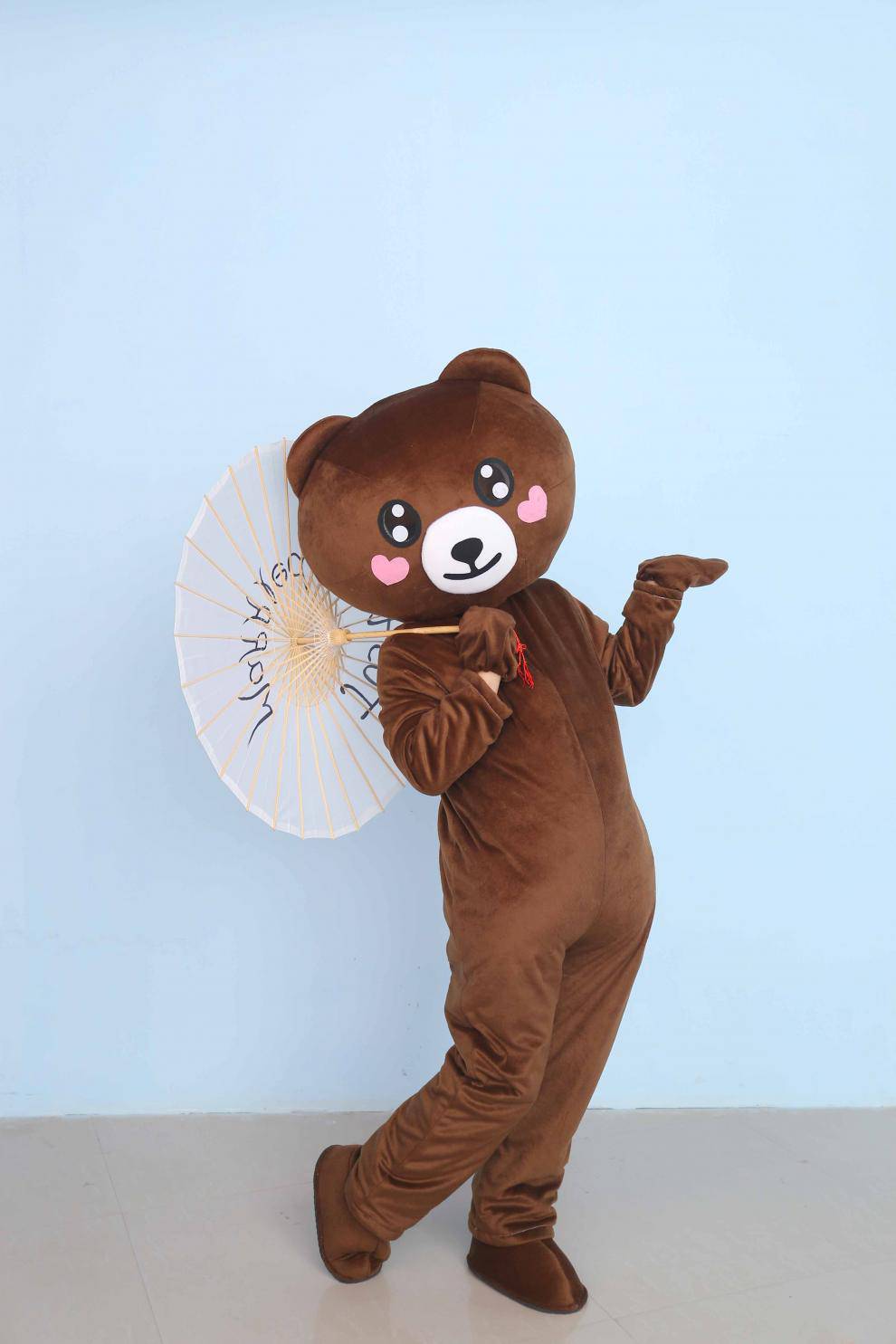 抖音布朗熊人偶服装 夏款 网红熊服装 逗乐熊服装卡通活动服 微笑男款