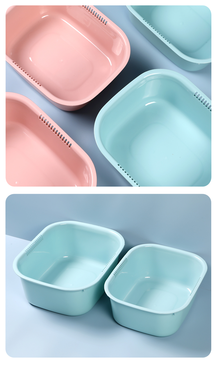 长方形洗脸盆家用塑料长方形盆加厚洗菜洗碗家用厨房卫生间洗漱洗脸