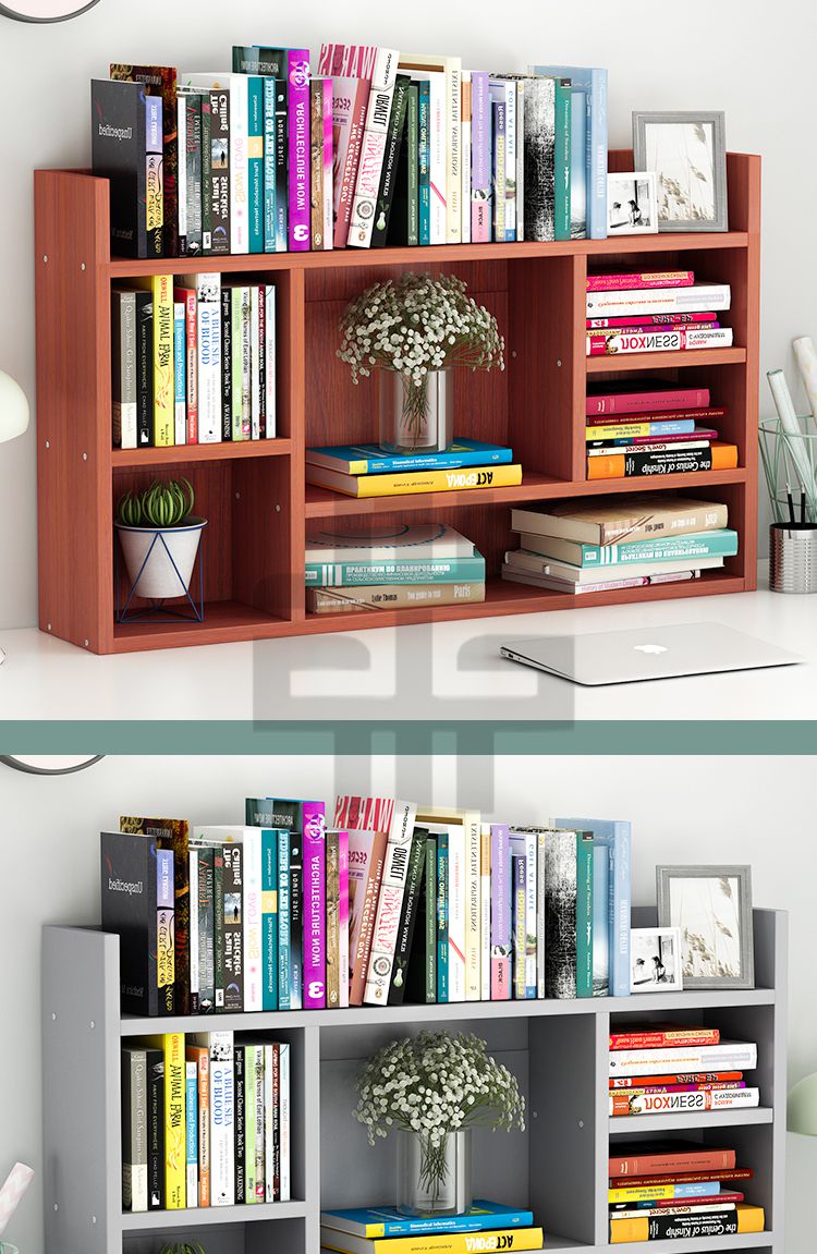 雄卓书桌上的简易书架书桌上置物架桌面收纳架多层学生办公电脑桌书架