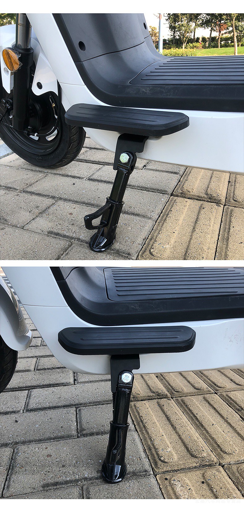 适用电动车g0vag0边撑脚架支架单撑g04060侧边撑改装配件 g0前脚踏一