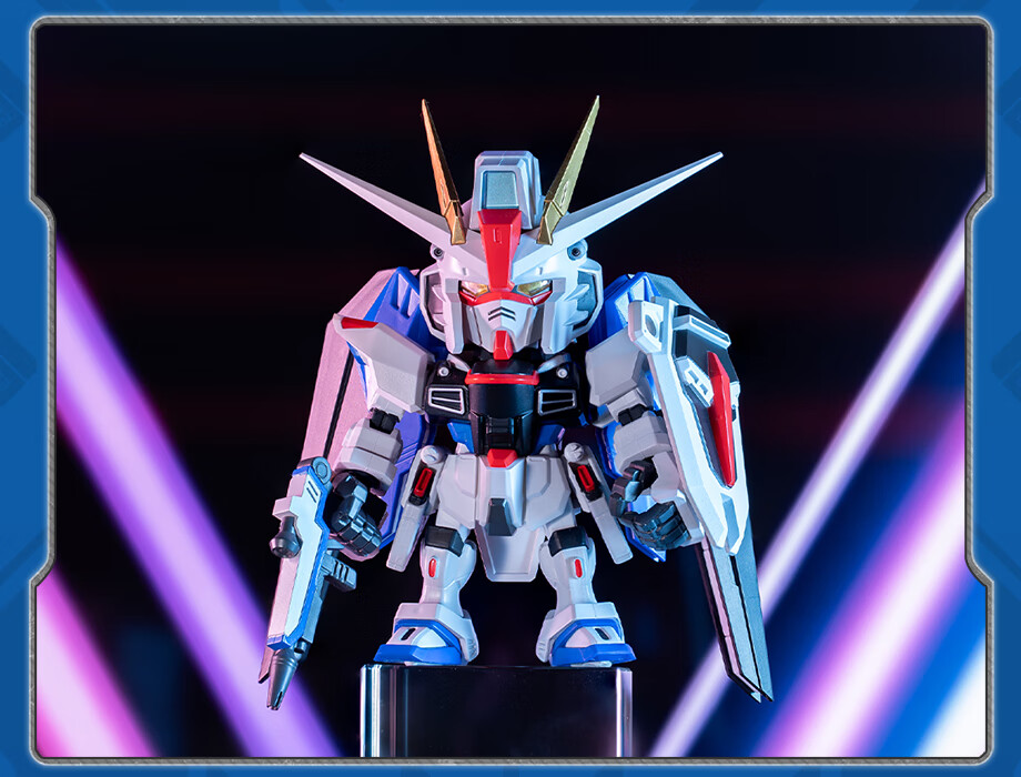 正板pop·mart泡泡·玛特qmsv mini潮玩公仔模型玩具自由高达盲盒