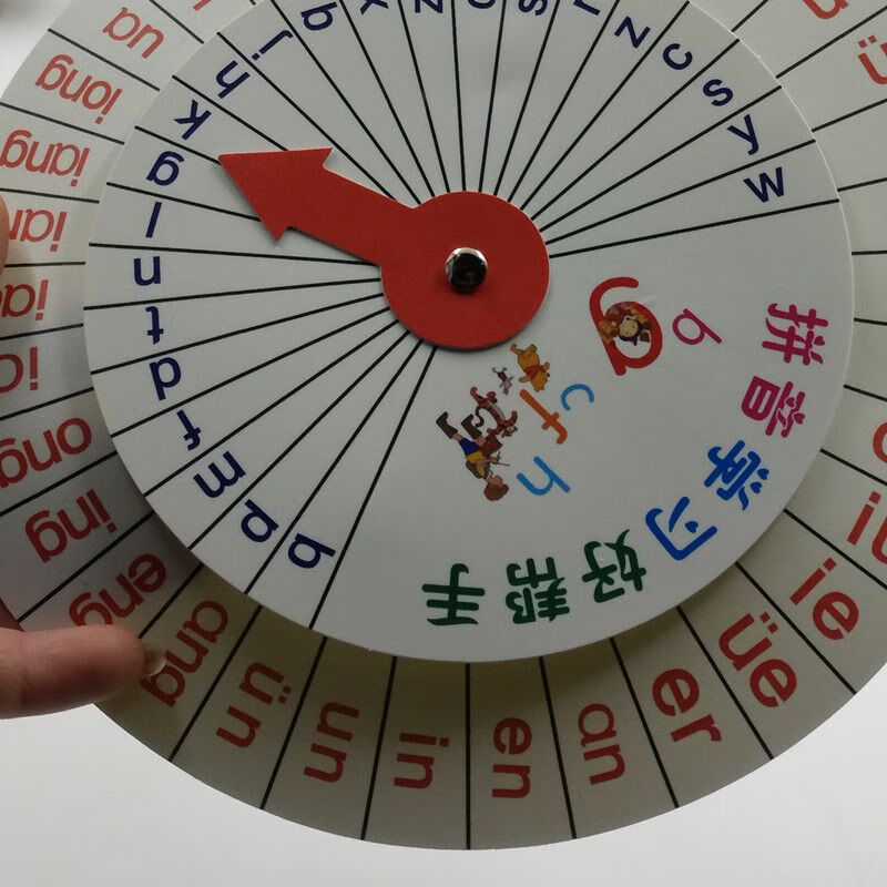 拼音转盘防水汉语识字拼读大英语教具一年级学塑料英语神器网红 兔子
