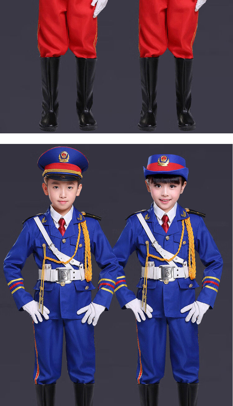 央紫仪仗队礼服升旗手服装儿童班仪仗队小学生鼓号队少儿升礼服套装