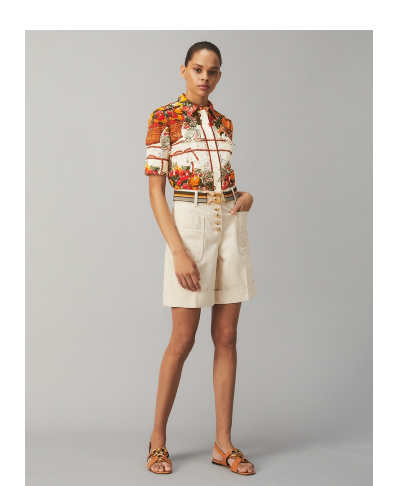 【618盛典】tory burch 汤丽柏琦 21春夏女装 棉质牛仔短裤 81630