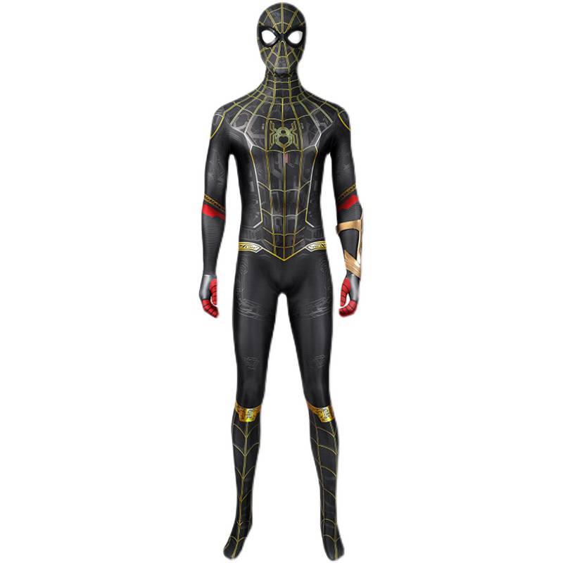 漫威衣服儿童彼得帕克服装冬大人战衣黑蜘蛛侠镜片款140码53至62斤