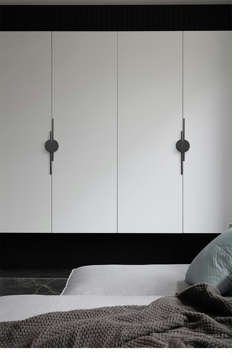 新款个性创意现代简约柜门拉手金色浴室柜橱柜灰色把手半圆形对装6218