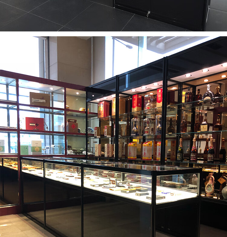 展柜陈列柜台药品柜玻璃矮柜透明精品柜烟酒首饰展示架礼品柜货架
