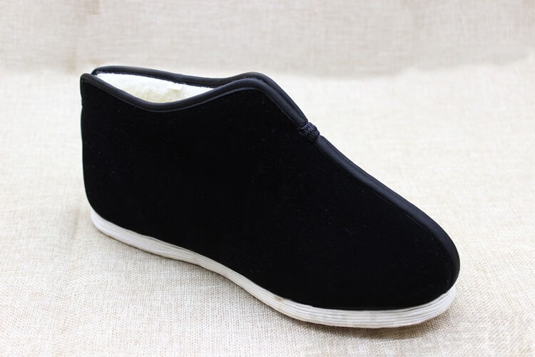 窝窝鞋男冬季老北京布鞋呢子面女棉鞋千层底手工纳底老人棉鞋送奶奶