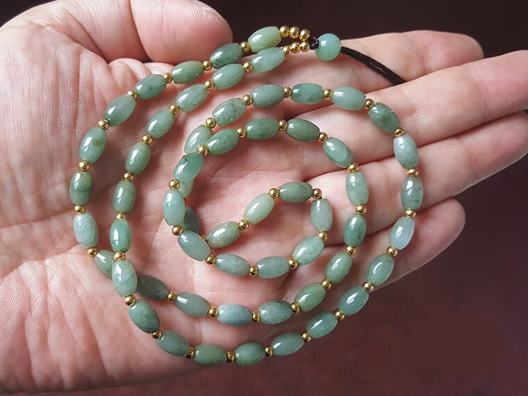 珍韵缘玉翡翠挂绳挂链项链链子绳子吊坠珠链玉石挂件玉坠项链绳珠子浅