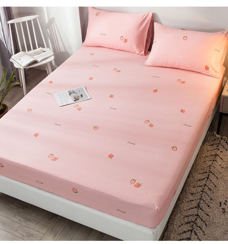 全棉床笠单件床罩床垫床单床套席梦思保护2021年新款四季通用春田花花