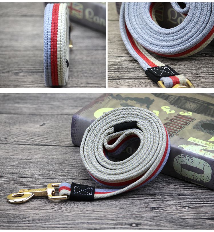 牵狗绳中型犬宠物帆布牵引绳训狗绳加长加固金毛拉布拉多通用中型犬