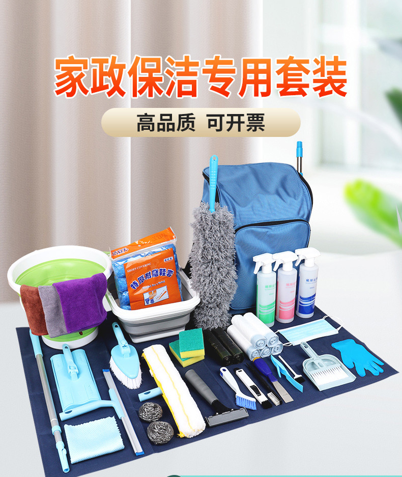 家政保洁专用工具套装打扫卫生深度清洁神器用品大全妍帝洁14件中号包