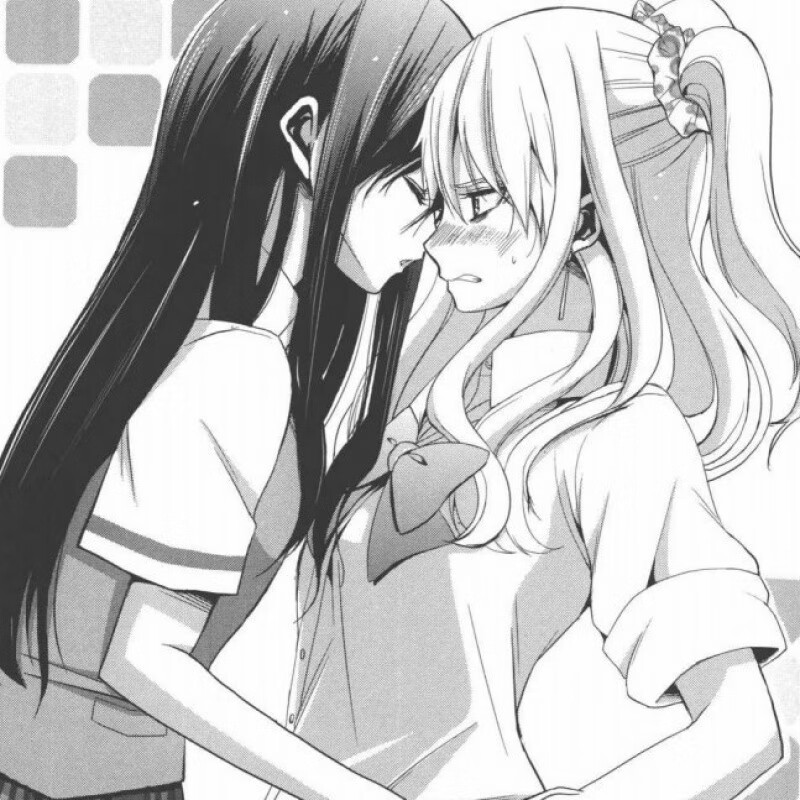 润华年动漫人物头像拼接明日可爱女生宿舍打印海报漫画a3a4高清黑白