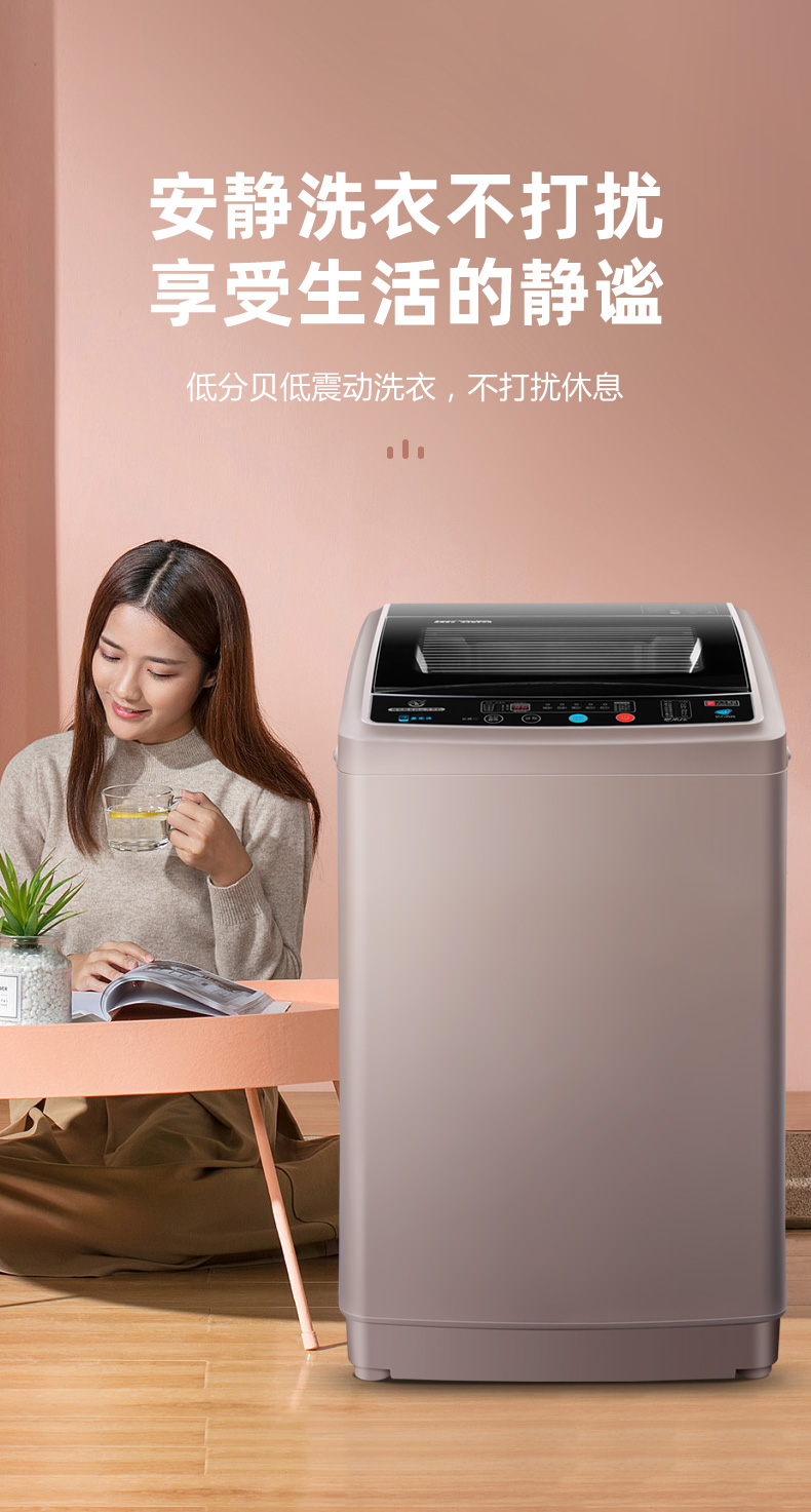 双鹿洗衣机全自动家用大容量小型租房宿舍烘干洗脱一体fe 12公斤纳米