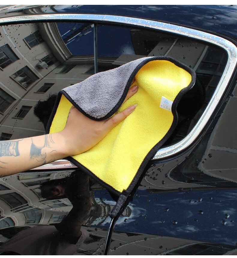 适用于加厚车用洗车毛巾擦车布吸水抹布汽车专用清洁用品刷车工具3070