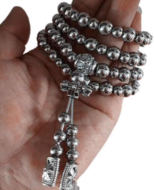 黛芙人防身钛钢黄铜佛珠不锈钢串金刚珠乾坤圈降龙伏虎圈霹雳珠手链