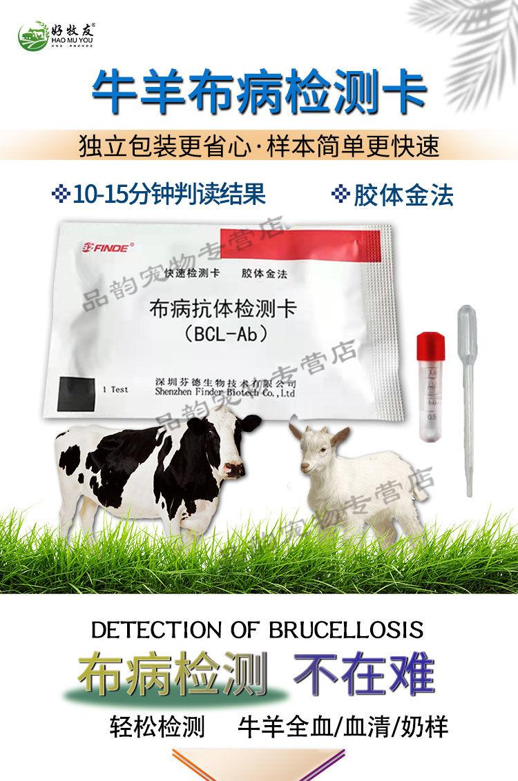 芬德布病试纸布病抗体检测卡布氏杆菌试纸板奶牛山羊布病卡 5袋 5个