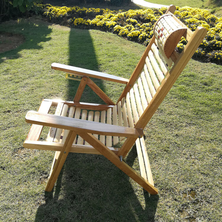 竹椅躺椅 竹躺椅可折叠椅子家用午休午睡椅子凉椅老人实木靠背垂吊式