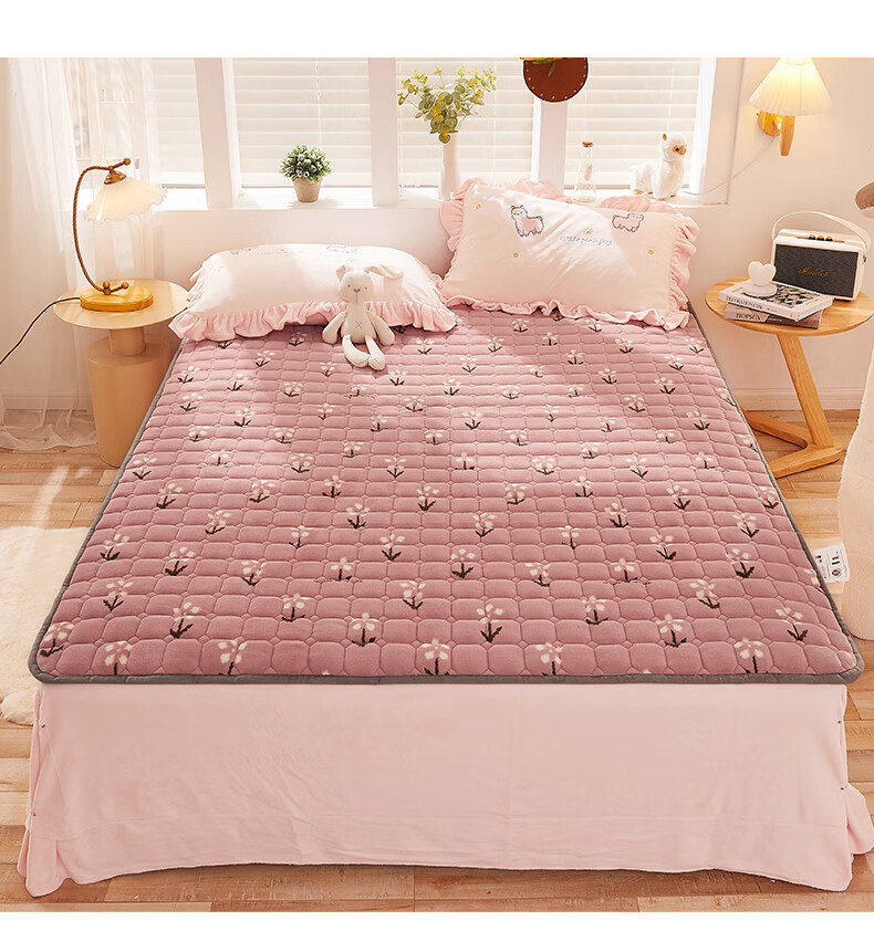 8m家用床褥子 ln牛奶绒保暖床褥垫-呆萌熊 150x200cm【图片 价格 品牌