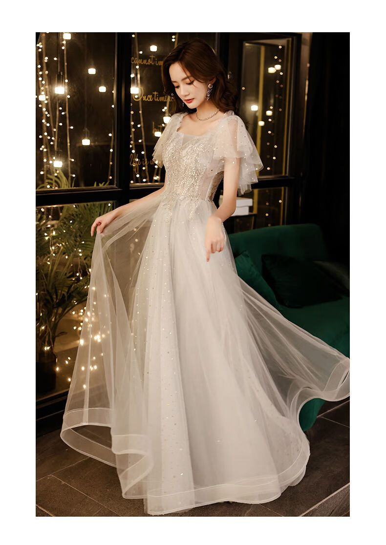 夏天穿的成人礼生日气蓬蓬裙晚礼服年新款优雅生日女宴会高端主持人小