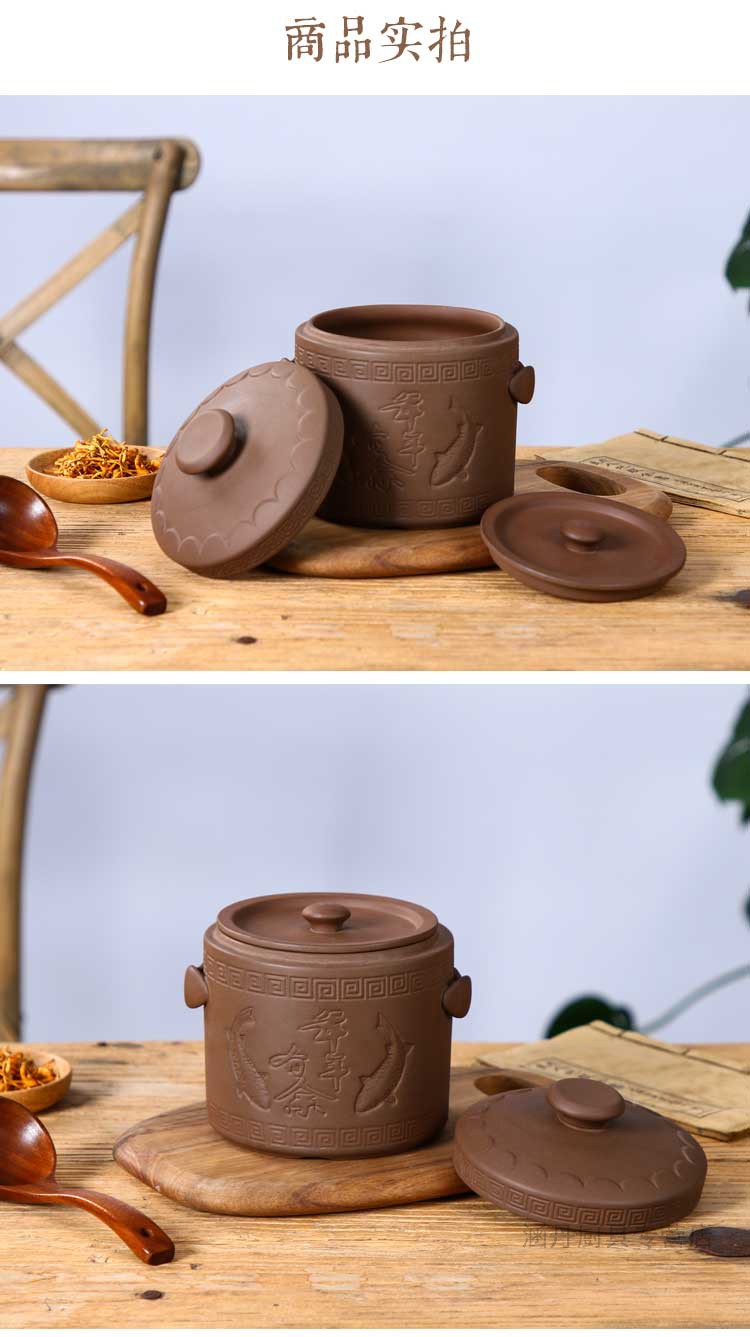 雅派紫砂炖盅带盖陶瓷隔水燕窝炖盅碗孕妇专用家用宝宝煲粥蒸蛋碗甜品