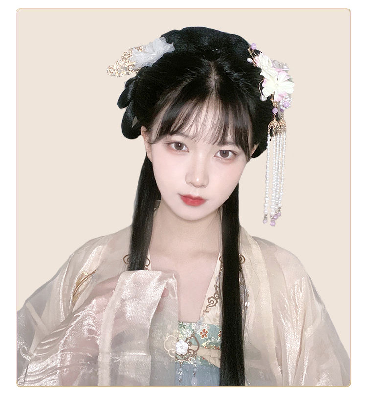 汉服假发发箍女一体式全头套懒人发箍造型古装盘发包古风明制发髻懒人