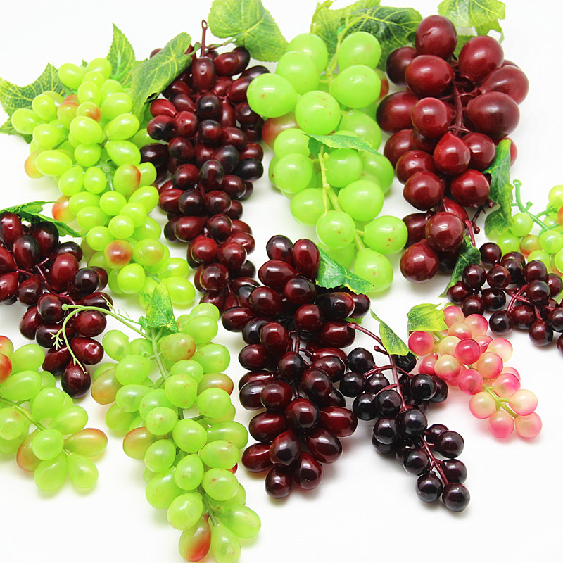 精品绿植仿真葡萄壁挂塑料塑胶水果室吊顶饰田园食物模型水果店假葡萄