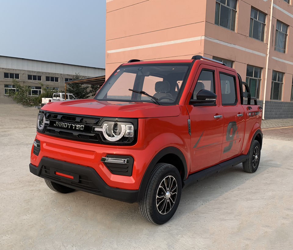 英诺普电动皮卡四轮车双排拉货家用大功率皮卡载重王油电两用载重版纯