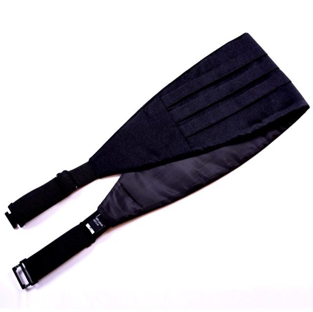 腰封男男士正装礼服青年腰带新郎结婚时尚黑色腰封燕尾服黑色细横纹