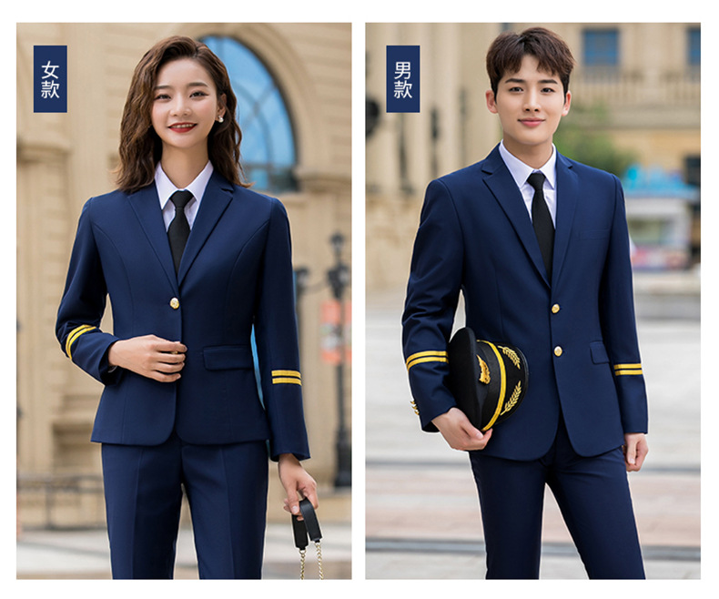 航空服装机长制服高端航空机长制服男飞行员空少工装形象岗工作服中国