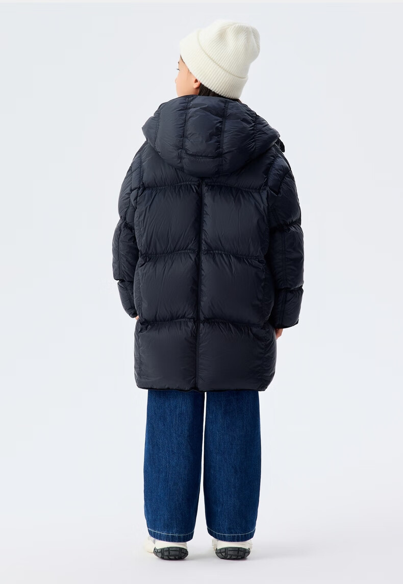 M.Latin Children's Mid-Length down Jacket, 2024 Winter New Style, Girls' down Coat, Rose Pink, 160cm 10