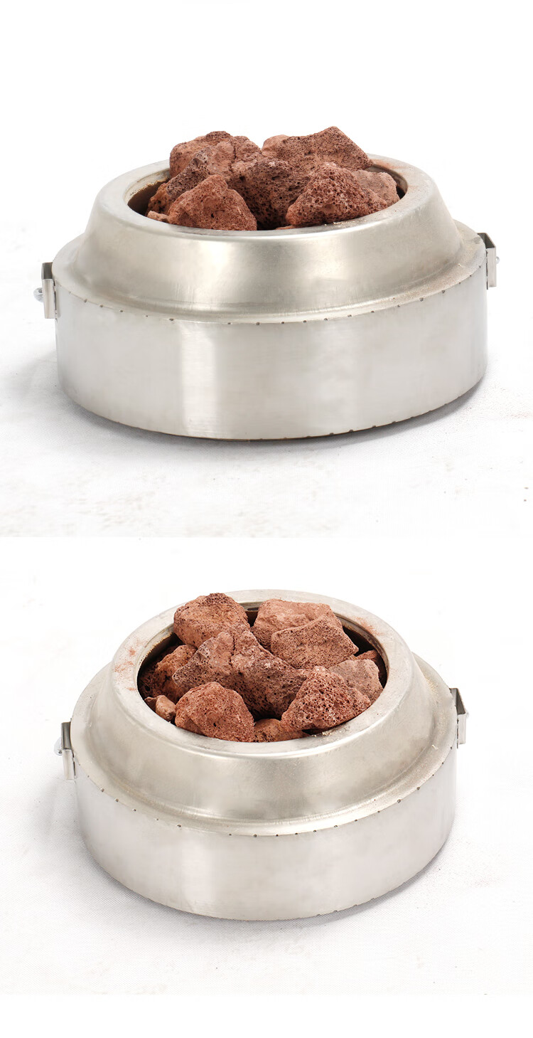 烤鸭炉特厚不锈钢火山石炉胆燃气煤气工程烤鸭石仔座耐火圆球炉内胆架