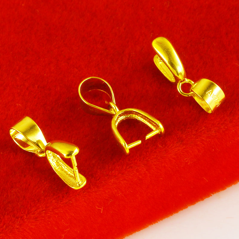 老凤凰k金吊坠瓜子扣男女款扣头挂坠扣子18k金真金饰品k金首饰对夹扣