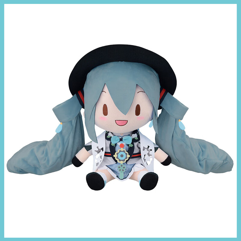 初音未来玩偶fufu公仔 现货 sega 初音 樱花fufu 蝴蝶结 圣诞 雪未来