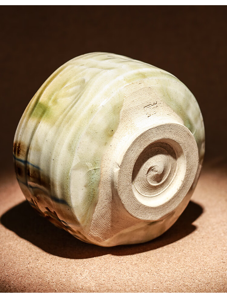 沐享日式手工抹茶碗 清水烧乐烧茶具古玩收藏艺术品