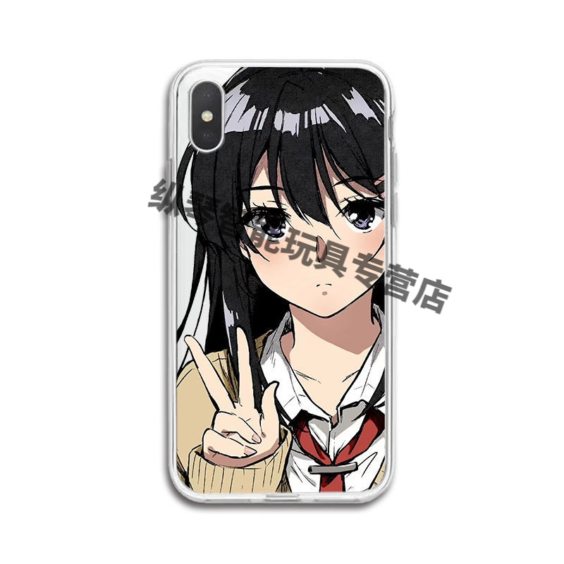 日漫二次元樱岛麻衣学姐手机壳适用于opporeno7苹果13小米华为p50送人