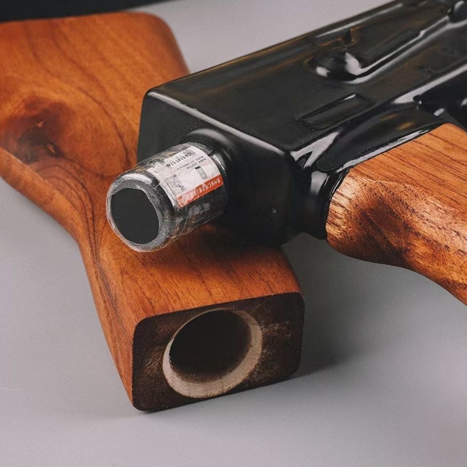 枪酒ak47酒水珍藏酒白酒酱香型摆件收藏酒工艺送礼礼盒白酒 八一杠