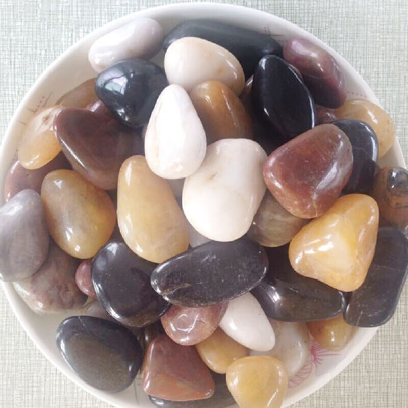 当日发货雨花石 五彩色鹅卵石南京雨花石原石多肉花盆鱼缸装饰石头小