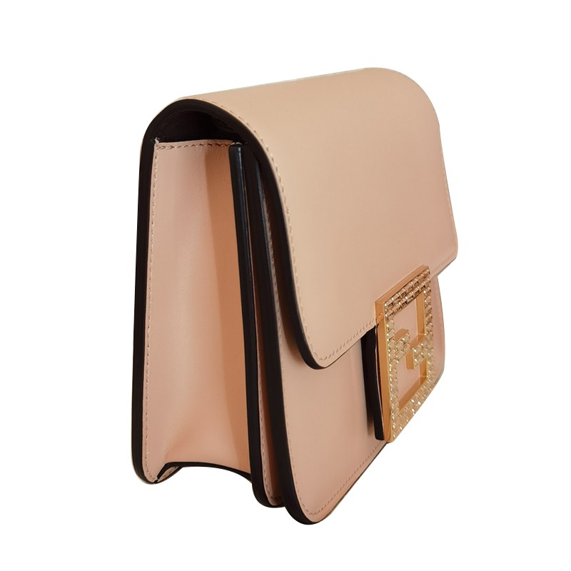 精品fab钻扣风琴包肩带可拆卸超美裸粉色裸粉色171585