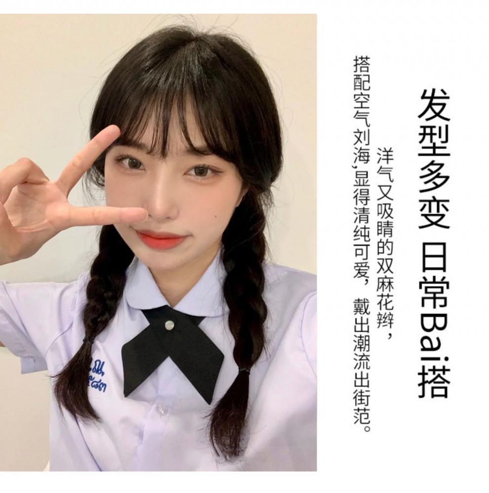 双马尾麻花辫 辫子假发女长发可爱编发造型双马尾假辫子女麻花辫自然