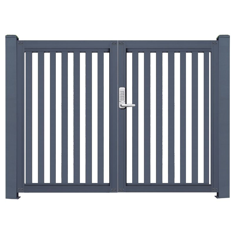 万森凯不锈钢户外现代别墅庭院小门平开单双开大门铝艺门侧门花园入户