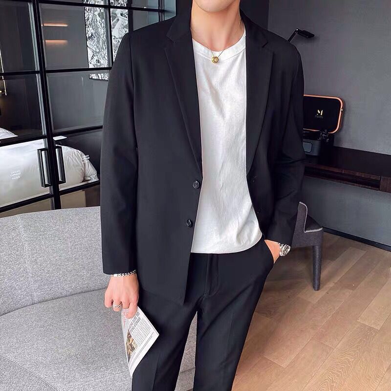 窕妮春季韩版西装男士韩版潮流修身帅气百搭职业正装青年西服外套男单